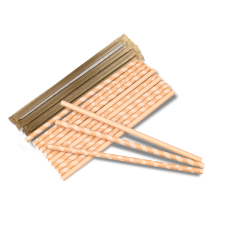 Cañita papel Kraft variados 230x8mm ENFUNDADAS papel kraft