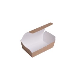 Barqueta take away mini kraft (porción tarta) 135x85x40mm