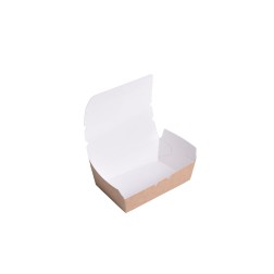Barqueta take away mini kraft (porción tarta) 135x85x40mm
