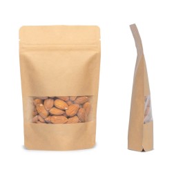 Bolsa Doypack 13+7x22,5cm  con ventana y abrefácil