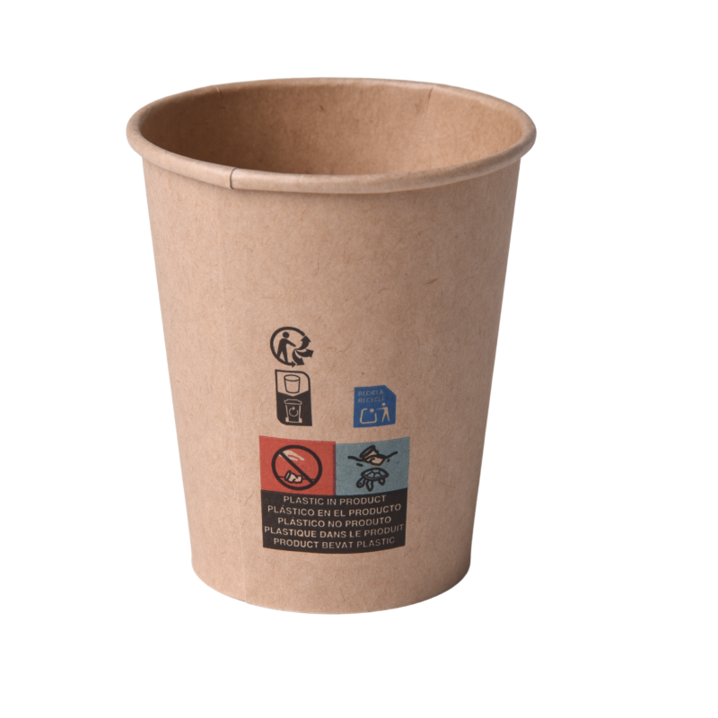 Vaso cartón KRAFT Save the Earth 8oz 80mm