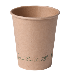 Vaso cartón KRAFT Save the Earth 8oz 80mm