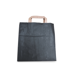 Bolsa papel c/asa plana 26X17X26 NEGRA 70gr