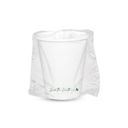 Vaso de cartón blanco Save the Earth 8oz (80mm) ENF. INDIV.