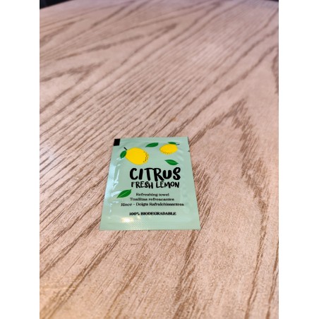 Toallitas refrescantes: limón eco 6x8cm