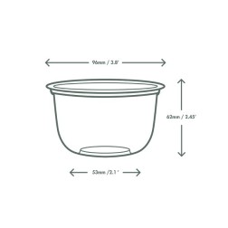 Tarrina PLA transparente Bella  Vegware
