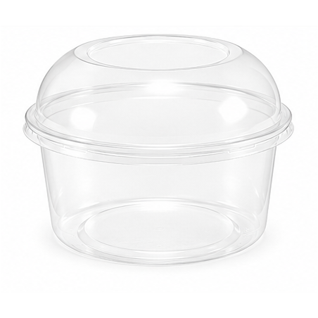 Envase redondo Deli Rpet 24oz/710ml 117mm + Tapa alta cerrada