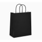 Bolsa papel c/asa rizada NEGRA