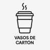 Vasos de cartón café y complementos