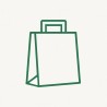 Bolsas de papel fondo plano con asa