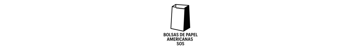 Bolsas de papel americanas sin asa